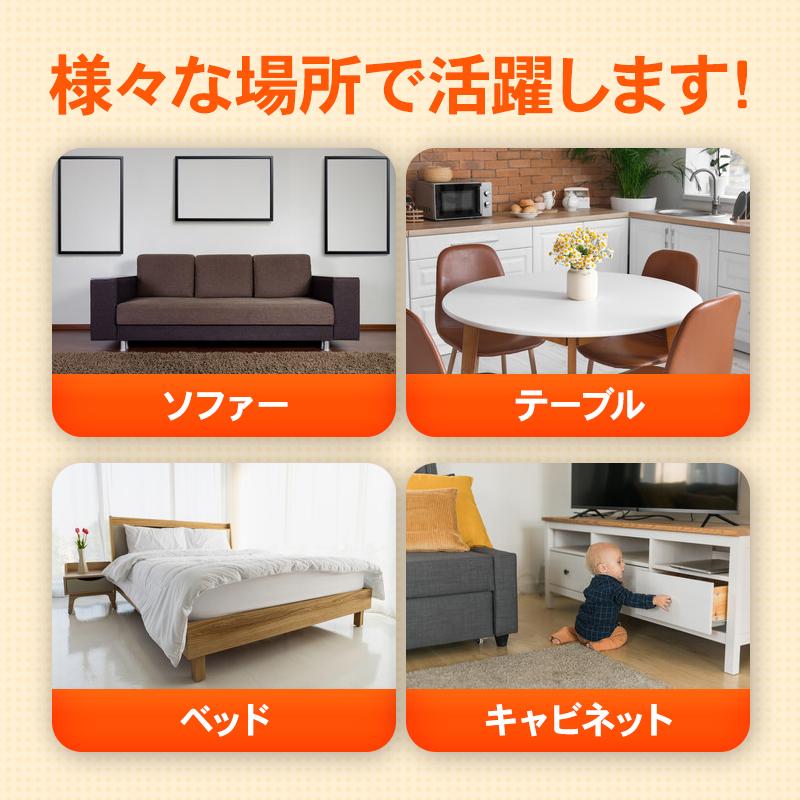 家具 滑り止めシート 8枚セット 強力 安心 安全 チェアマット パッド 再利用可 透明 クリア 凸凹 床保護 ズレ防止 キズ防止 防震 床暖房対応 シリコン | ブランド登録なし | 13