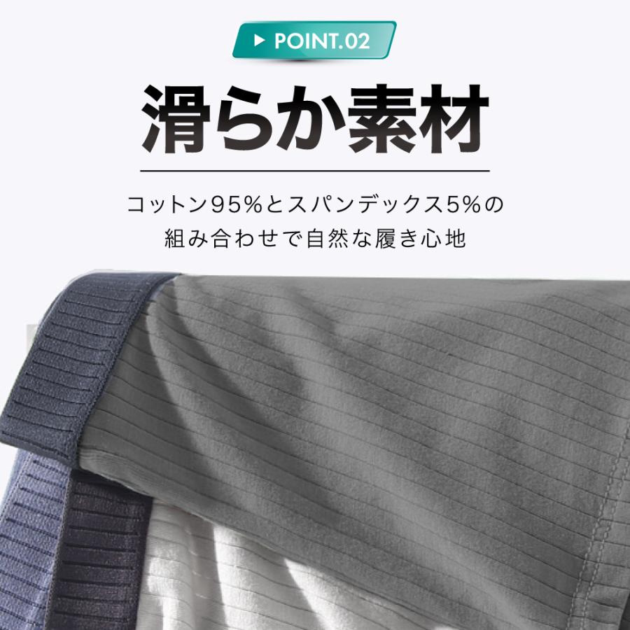 ボクサーパンツ メンズ 下着 4枚セット ボクサーブリーフ 無地 通気性 3D 快適 速乾 抗菌 肌着 綿 コットン 締め付けない 立体 伸縮性 蒸れない | ブランド登録なし | 06