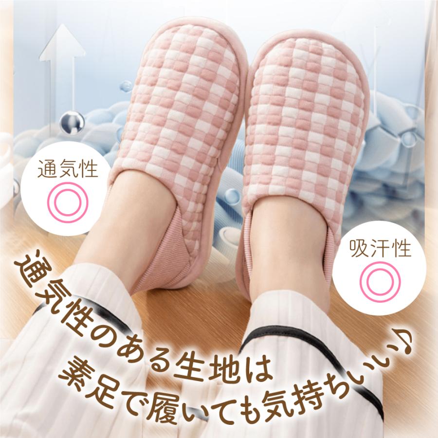 介護スリッパ ルームシューズ 滑り止め 室内 病院 リハビリ レディース 2way 履きやすい おしゃれ 軽い 通気性 入院 施設 自宅 柔らかい 高齢者 妊婦 | ブランド登録なし | 09