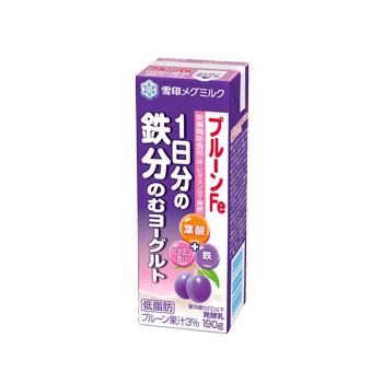 プルーンＦｅ １日分の鉄分のむヨーグルト１９０ｇ×１８本/送料無料/飲むヨーグルト/雪印メグミルク | 
