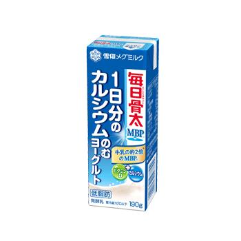 毎日骨太 MBP〓 1日分のカルシウム のむヨーグルト１９０ｇ×１８本/送料無料/雪印メグミルク | 