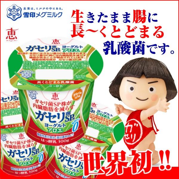 送料無料/ガセリ菌/恵megumiガセリ菌SP株ヨーグルトアロエ１００ｇ×１２個/雪印メグミルク | 
