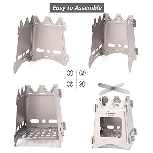 Hamans チタンウッドバーニングストーブ キャンプストーブ 折りたたみ式チタンポータブルバックパッキングス? 上部の長さ 下部の長さ 22インチ/158mm 壁の厚さ 02インチ/0 6mm ストーブドアの高さ 正味重量 収納バッグのサイズ