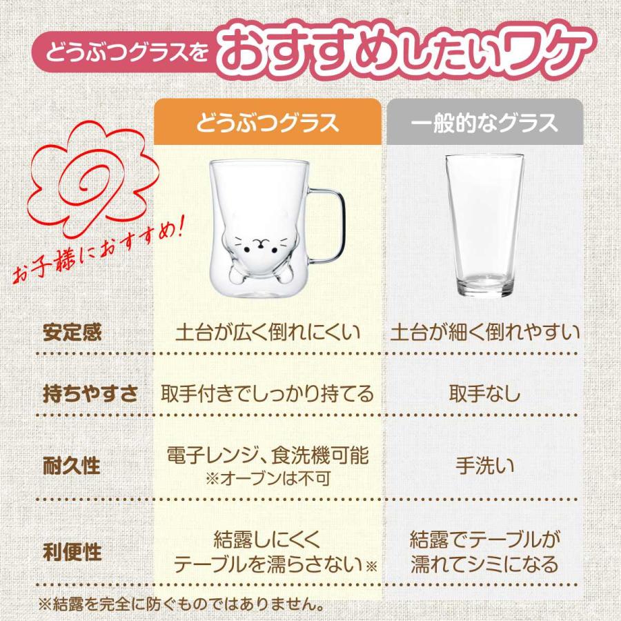 Critter Zoo (日本ブランド) ダブルウォールグラス タンブラー 温度キープ アイス/ホット 電子レンジ対応 底広 安定感 プレゼント |  | 07
