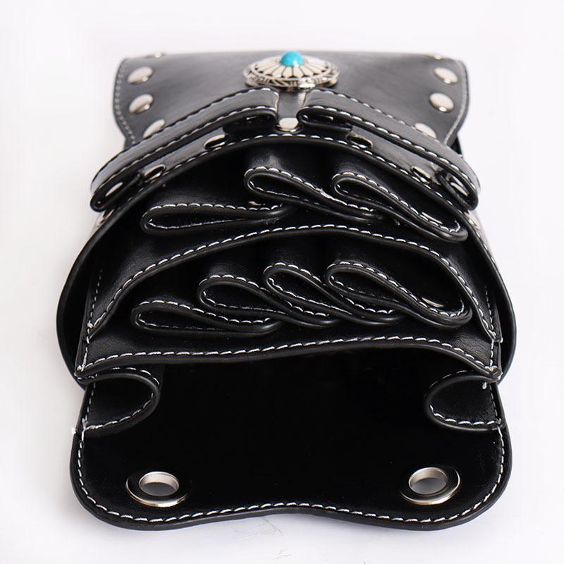 シザーケース　ハサミ プロ仕様　シザーバック　7本収納 コンチョ　美容師　理容師　シザーバッグ |  | 06