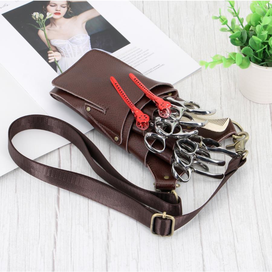 シザーケース　ハサミ ６本収納　本革　プロ仕様　シザーバック　美容師　理容師　シザーバッグ |  | 07