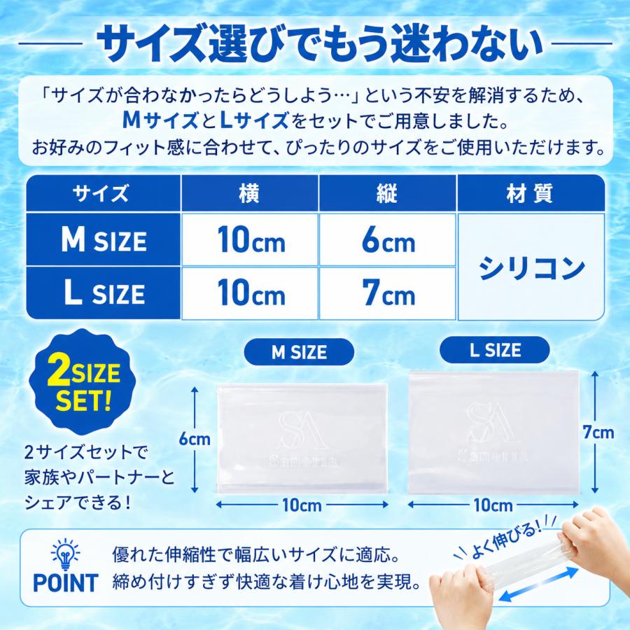 【Sanoria】日本ブランド　ウォッチラップ スマートウォッチ 保護バンド プール用 シリコン製 高耐久 2種セット 収納ケース付き　プールバンド 衝突防止 |  | 03