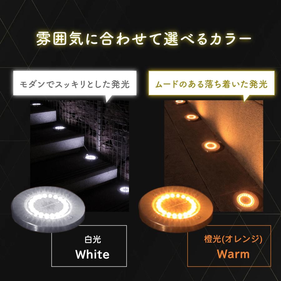 ソーラーライト 屋外 ガーデンライト ソーラー センサーライト 20LED おしゃれ 防水 埋め込み 庭｜hapisuma-market｜03