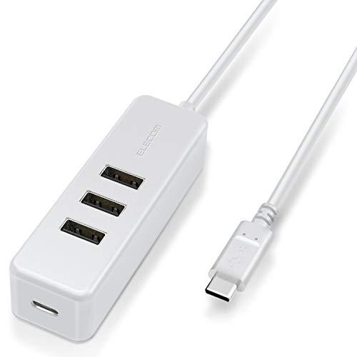 エレコム USBハブ Type-C USB-A 2.0×3ポート USB PD 60W対応 Type-C×1ポート ケーブル30cm マグネット | 