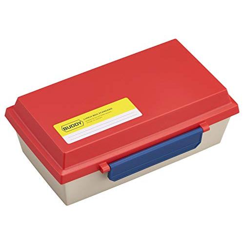 OSK 弁当箱 ランチボックス BUDDY レッド 800ml [仕切付/盛付けがつぶれにくい/フタを外してレンジOK/銀イオン] 日本製 食洗 | 