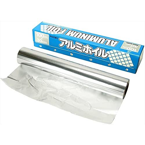 アルファミック アルミホイル 業務用 30cm×100m ホイル飛び出しを防止 カットがラクにできるガードリール付き 日本製100M | 