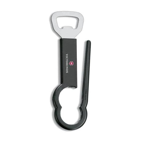 VICTORINOX(ビクトリノックス) ペットボトルオープナー 栓抜きとしても使えるPETボトルオープナー 17cm ブラック テコの原理で小 | 