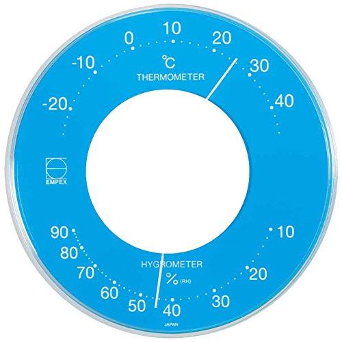 EMPEX (エンペックス) 気象計 温度湿度計 セレナ カラー温湿度計 置き掛け兼用 日本製 ブルー LV-4356 | 