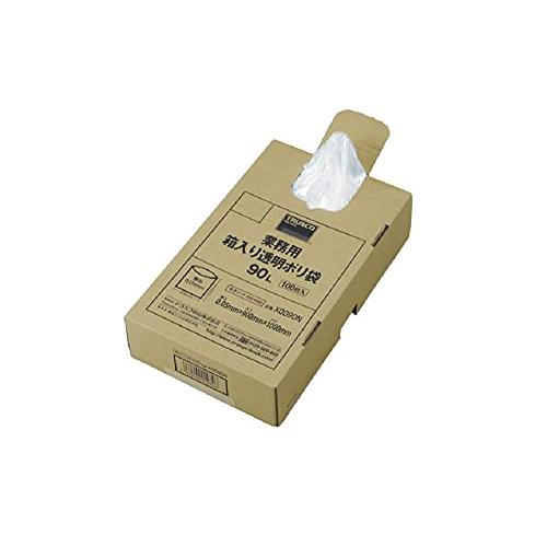 TRUSCO(トラスコ) まとめ買い 業務用ポリ袋 透明・箱入 0.05×90L (100枚入) X0090N | 
