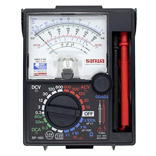 三和電気計器 SANWA アナログマルチテスタ 保護ケース一体型 SP18D | 