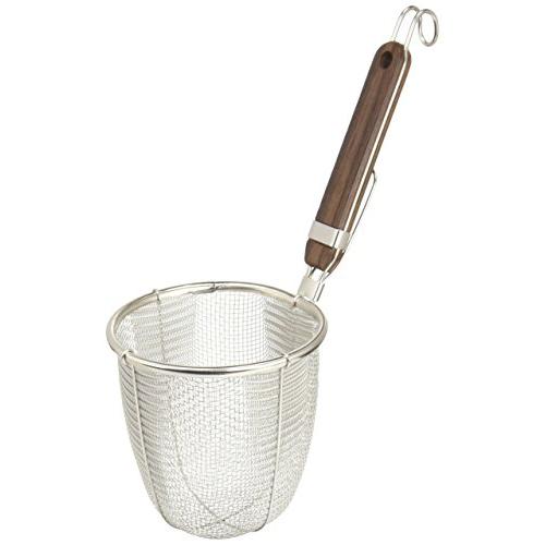 遠藤商事(Endo Shoji) 新越金網業務用 ローズ柄 うどんてぼ 本体:ステンレス鋼/柄:天然木 日本 AUD07 | 