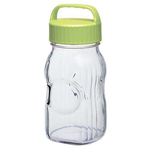 東洋佐々木ガラス フルーツシロップビン 漬け上手 フルーツシロップびん 1500ml オリーブグリーン 保存瓶 保存容器 日本製 しおり付き I | 