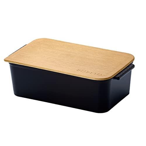 天馬 弁当箱 コレト ランチボックス 木風×鋳物風セット 18.4×9.9×5.7cm | 