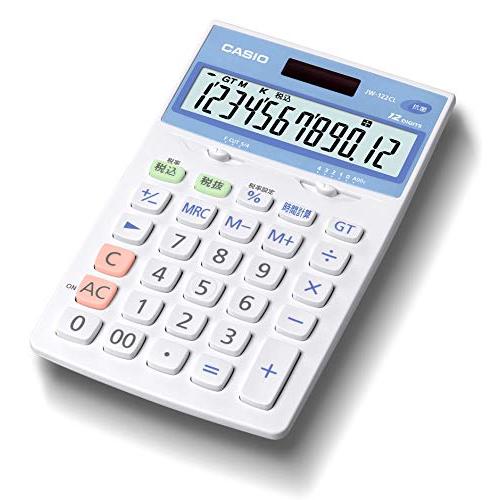 カシオ 抗菌電卓 ジャストタイプ 12桁 JW-122CL-N | 