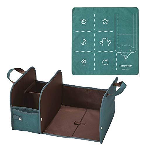 クツワ METETE 収納ケース ランドセルスポッ! とセット 準備マット付き ブルー ME207BL | 