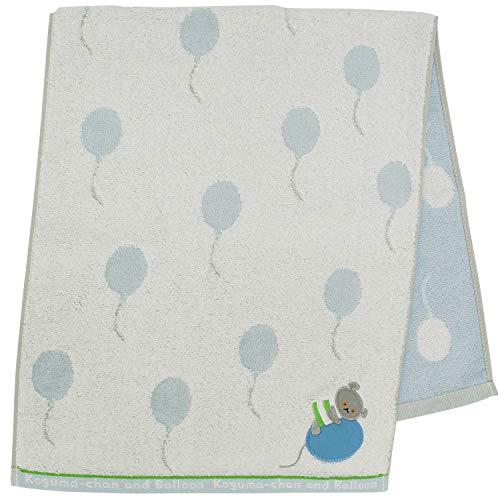 林(Hayashi) フェイスタオル ブルー 約34×80cm こぐまちゃん ふうせん FK207901 | 