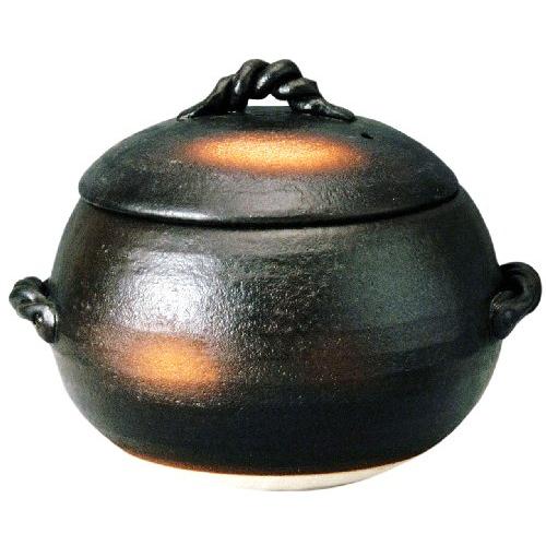 萬古焼 ご飯土鍋 5合炊き 伊賀風 M4807 ブラウン | 