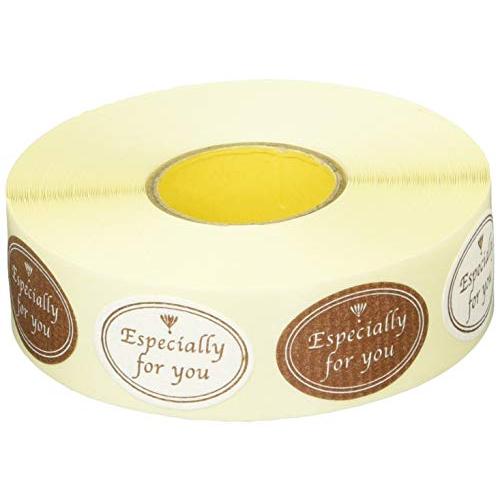 ギフトシール クラフト 丸型 2色アソート ロール仕様 (500枚) CK-3RS | 