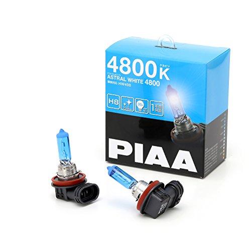PIAA フォグライト用 ハロゲンバルブ H8 4800K アストラルホワイト 車検対応 2個入 12V 35W(70W相当) 安心のメーカー1 | 