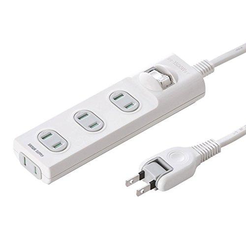 サンワサプライ(Sanwa Supply) 火災予防安全タップ 2P・4個口 ホワイト 2m TAP-TSH42SWN | 