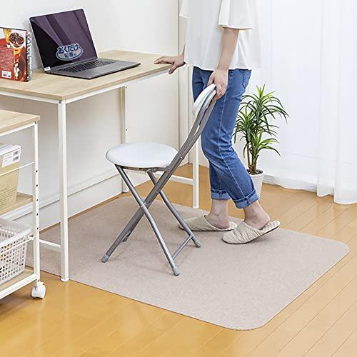 サンコー チェアマット ずれない ゲーミング デスクマット 床保護 マット 滑り止め おくだけ吸着 90×120cm ベージュ 日本製 KI-6 | 