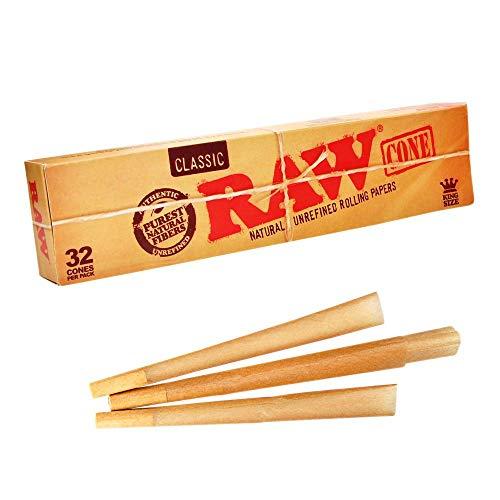 RAW/ロウ CLASSIC King Size Cones コーン型ローリングペーパー 32個入り | 