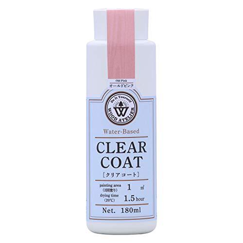 和信ペイント 水性ウレタンニス ウッドアトリエ クリアコート 180ml 800734 木部をコーティング CC-04 オールドピンク | 