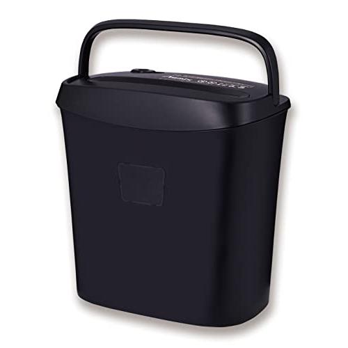 アスカ シュレッダー クロスカット S51 最大8枚 コンパクト 大容量 取っ手付き 黒 | 