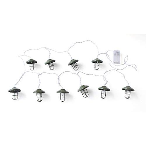 キーストーン ストリングライト LED ストリング ランタン METAL 10P 3.3m カーキ 乾電池式 | 