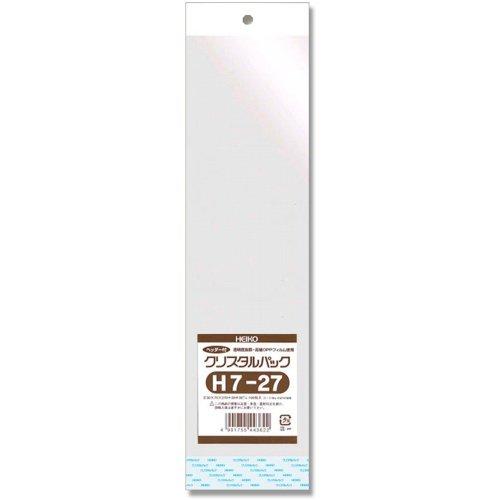 シモジマ ヘイコー 透明 OPP袋 クリスタルパック ヘッダー付 7×27cm 100枚 H7-27 006747600 | 