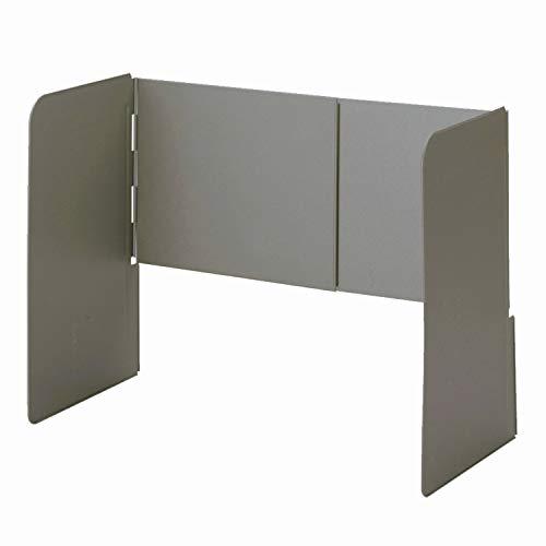 下村企販 レンジガード 油はねガード ガステーブル用 【日本製】 3面 フッ素加工 お手入れ簡単 伸縮 36~65cm グレー 43154 燕三 | 