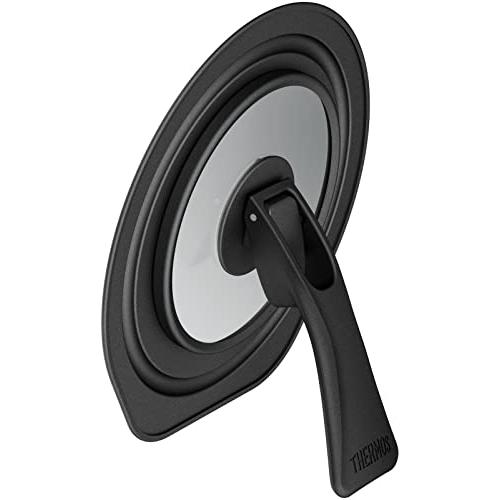 サーモス 折りたたみスタンド式 鍋・フライパンフタ 16cm対応 ブラック KLF-001 BK | 