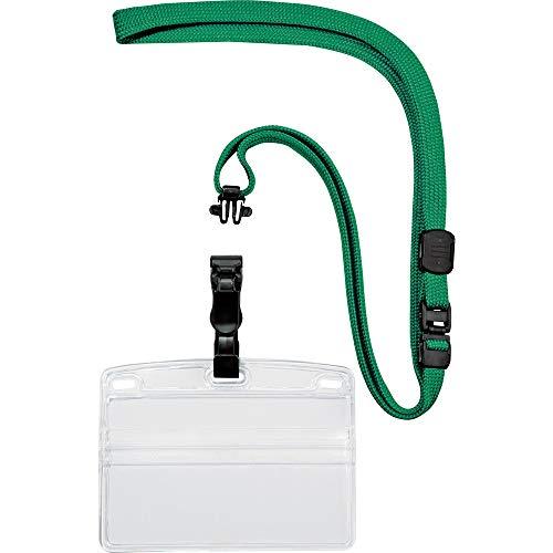 オープン工業 吊り下げ名札 脱着式 ソフトケース 名刺サイズ 10枚 緑 NL-5-GN | 