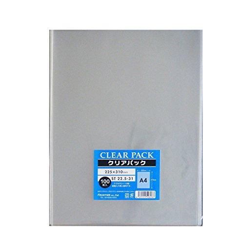 フロンティアカクケイ OPP袋 クリアパック テープ無し 30μ 100枚 ST22.5-31 | 
