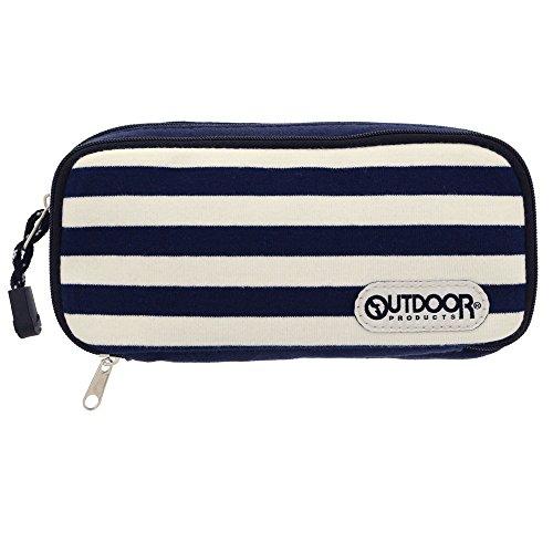 サンスター文具 アウトドア ペンケース 2ルーム ボーダー S1414704 | 