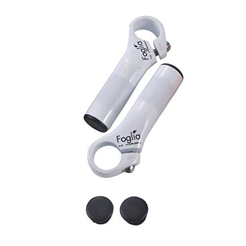 フォグリア(FOGLIA) 自転車 バーエンドバー ホワイト 補助 ハンドル クロスバイク ロードバイク 径22.2mm | 