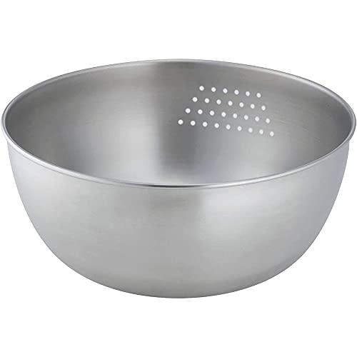 下村企販 ボウル 洗米 18cm 【日本製】 ステンレス 水切り穴付 米とぎ 漬け置き 800ml 40870 燕三条 | 