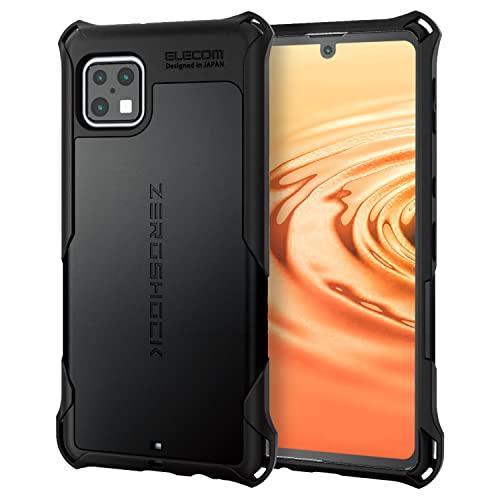エレコム AQUOS sense6 ハイブリッドケース ZEROSHOCK ブラック PM-S213ZEROBK | 
