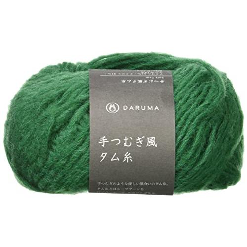 横田 DARUMA 手つむぎ風タム糸 毛糸 極太 col.18 グリーン 系 30g 約58m 5玉セット 01-6220 | 