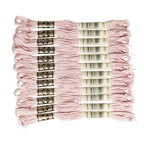 DMC 25番糸 刺繍糸 12束入 #224 ピンク系 DMC25B | 