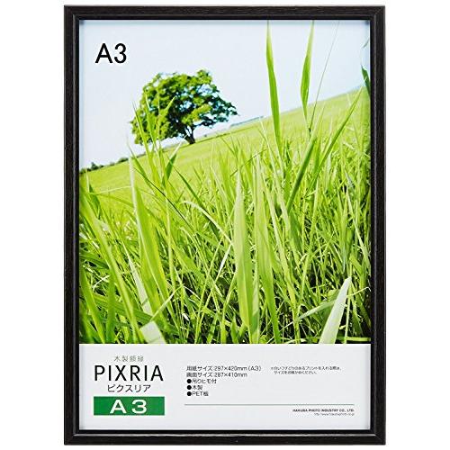 ハクバ HAKUBA 額縁 木製 額 ピクスリア A3 サイズ ブラック A3 1面 木製 FWPX-BKA3 | 