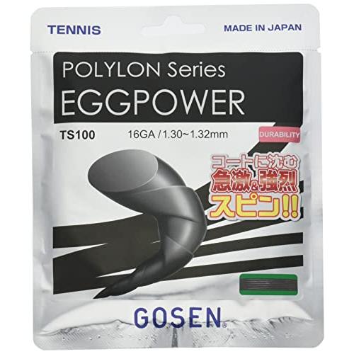 ゴーセン(GOSEN) テニス ストリングス エッグパワー16 ブラック TS100BK | 