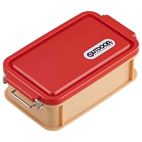 OSK 弁当箱 コンテナランチボックス OUTDOOR PRODUCTS レッド 600ml [仕切付/スタッキング可能] 日本製 食洗機対応 | 