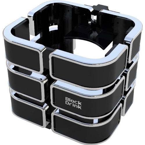 カシムラ ドリンクホルダー ブロックドリンクL ブラック×メッキ AK-155 | 