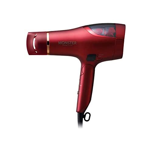コイズミ ヘアドライヤー モンスター 大風量 速乾 温冷自動切替 マイナスイオン レッド KHD-W905/R | 